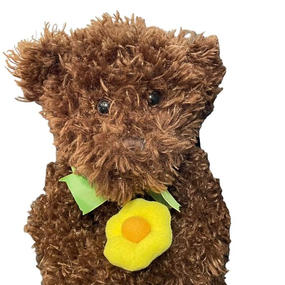 Russ Berrie Plush Teddy Bear Daisy Flower Stuffed Ribbon Shower Nursery Decor 9" - Picture 2 of 13